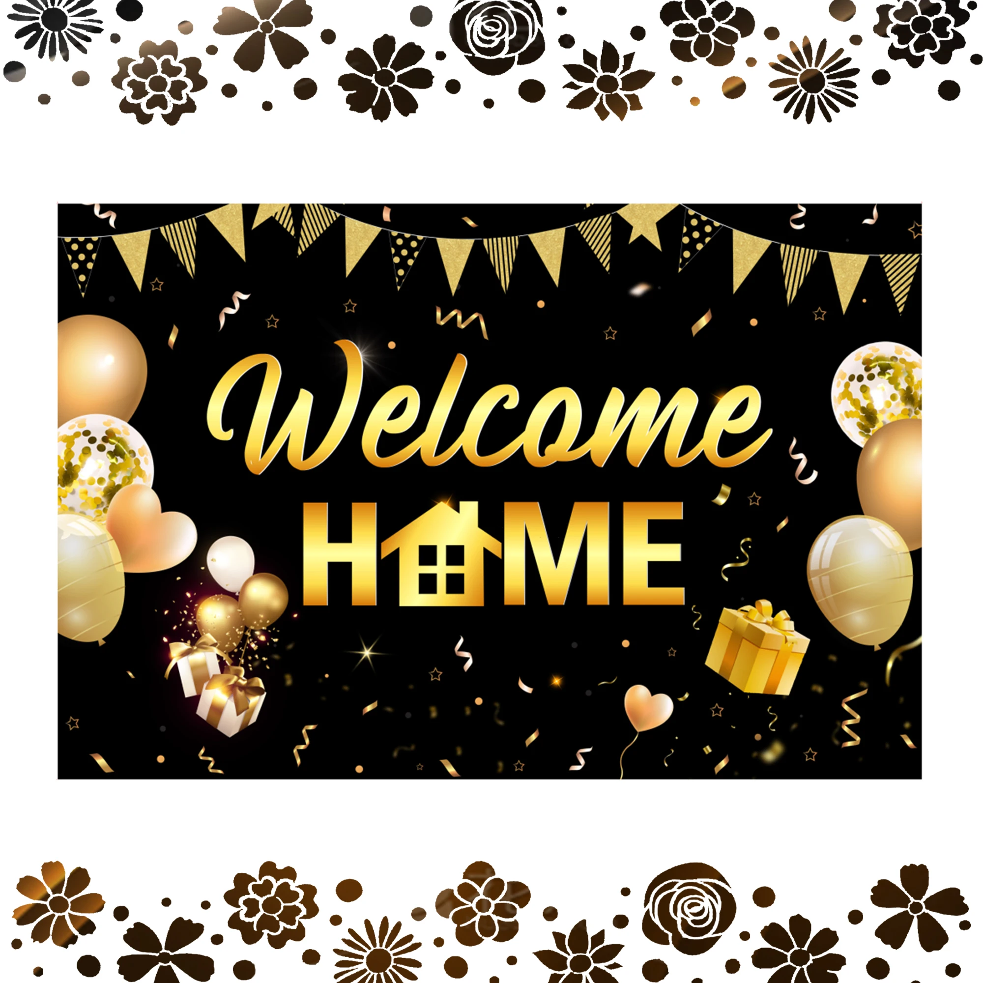

Funmemoir Welcome Home Party Decorations Welcome Home Backdrop Welcome Back Home Banner Return Home Homecoming Party Decor