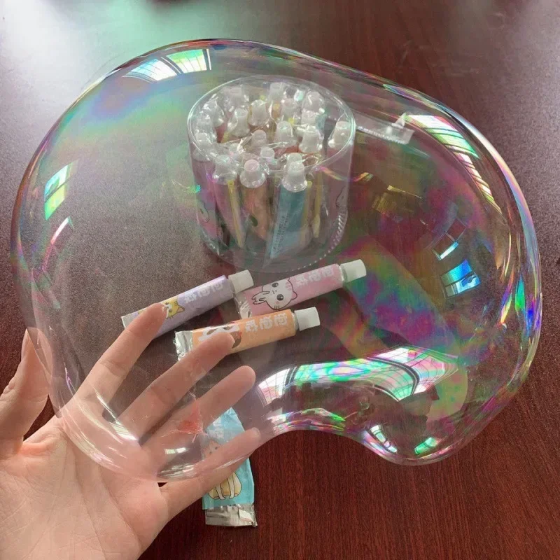 Safe Magic Bubble Glue Toy Blowing Colorful Bubble Ball Plastic Balloon Space Balloon Safe Practical Jokes Kids Toy Won't Burst 3