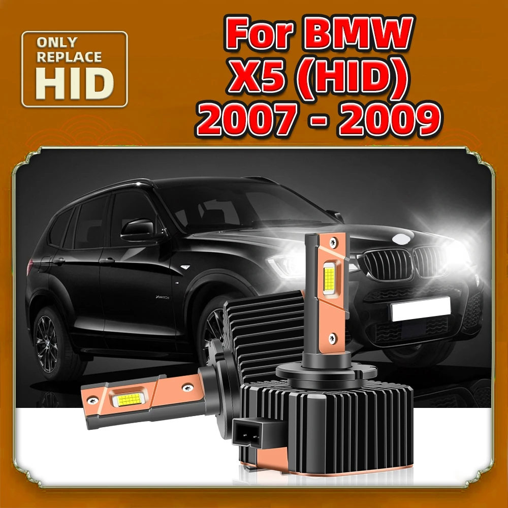 

D1S Bulb Led Lamp CSP High Powerful Car Headlight 90W 20000LM For BMW X5 (HID) 2009 2008 2007 to Replace Original Beam Headlamps