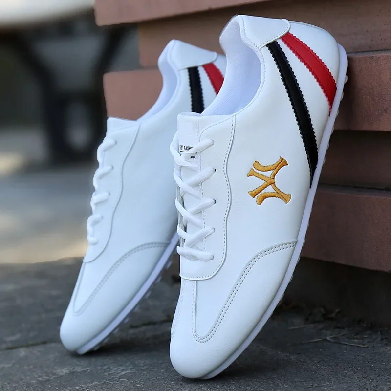 2026 Spring and Autumn men's casual small leather shoes trendy and versatile wear-resistant bean shoes small white shoes for men 6