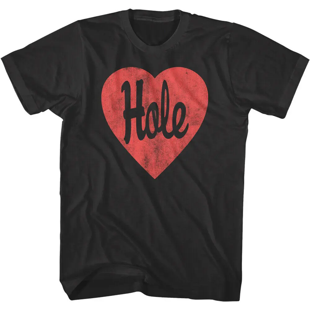 Hole Vintage Heart Logo T-Shirt Courtney Love Band Short Sleeve T-Shirt Comfortable and Breathable Harajuku Y2K
