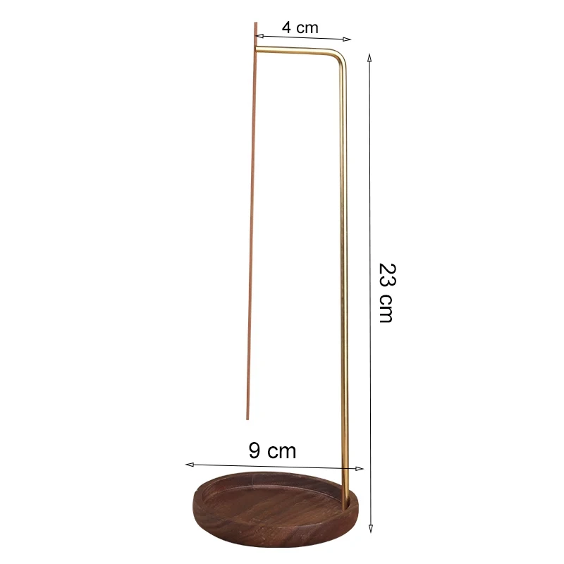 1Pcs Kreative Messing Weihrauch Halter Auf Den Kopf Holz Weihrauch Brenner Weihrauch Platte Asche Catcher Buddhismus Liefert Wohnkultur – Detail 1