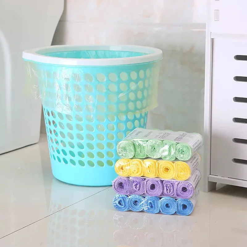 100pcs 5 rolls Disposable Garbage Bags Home Waste Trash Can Pouch