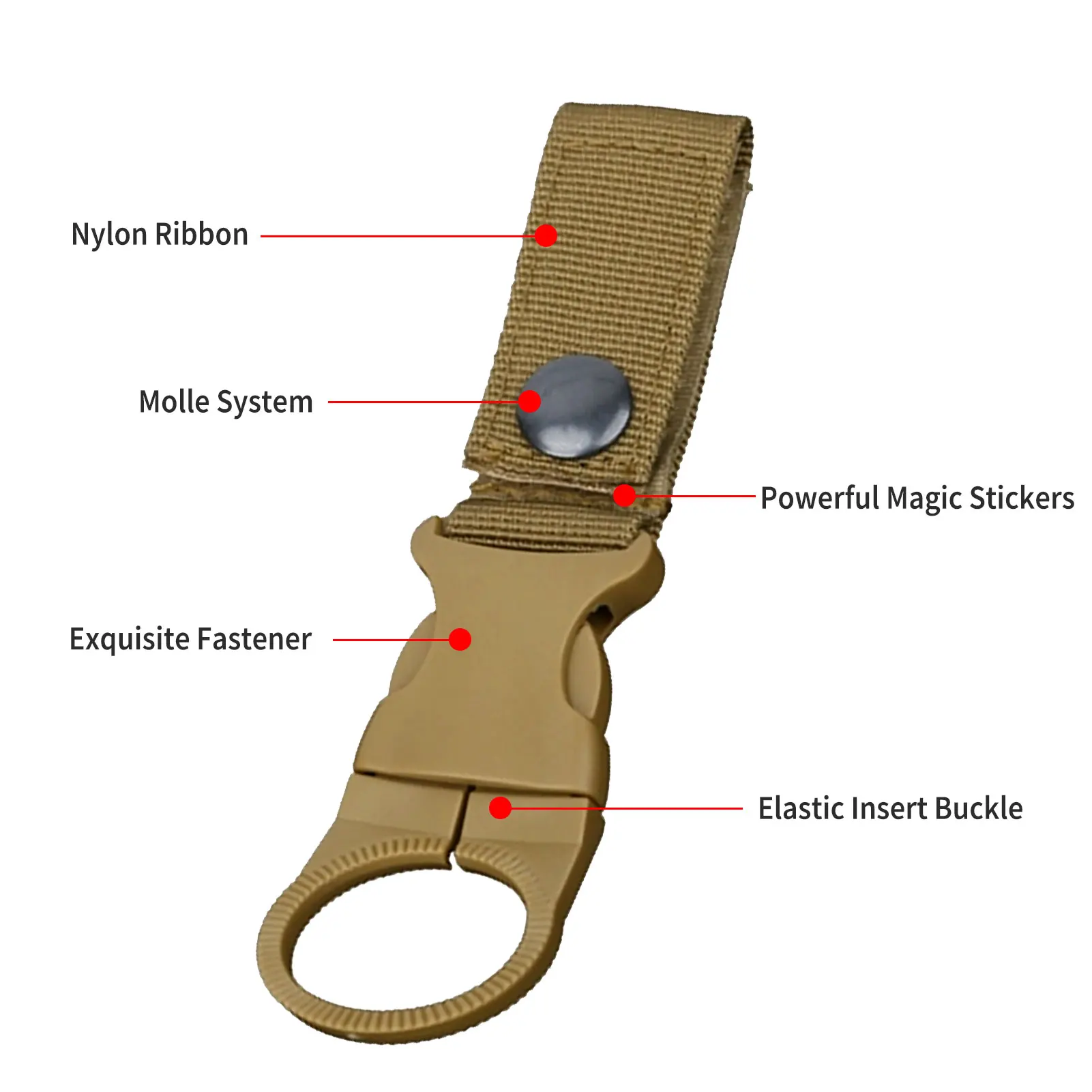 Water Bottle Clip Bottle Buckle Clip Carabiner Mineral Water Ring Holder For Outdoor Camping Hiking Traveling Portable