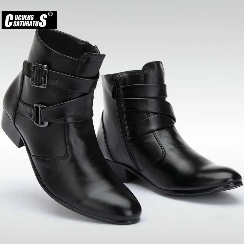 Men Boots Fashion Microfiber Leather Fur Boots Winter Nubuck Leather Warm Outdoor boots snow boots men chelsea boots men training boots