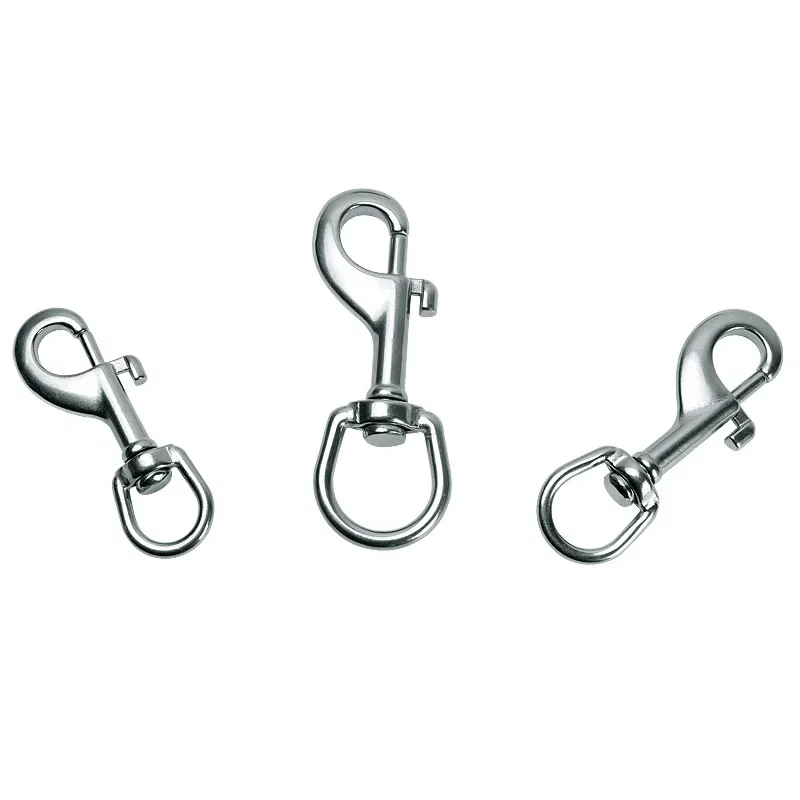 1PCS 304 Stainless Steel Clasp For Dog Key Chain Marine Diving Single Clasp Marine Components Equipment With Swivel