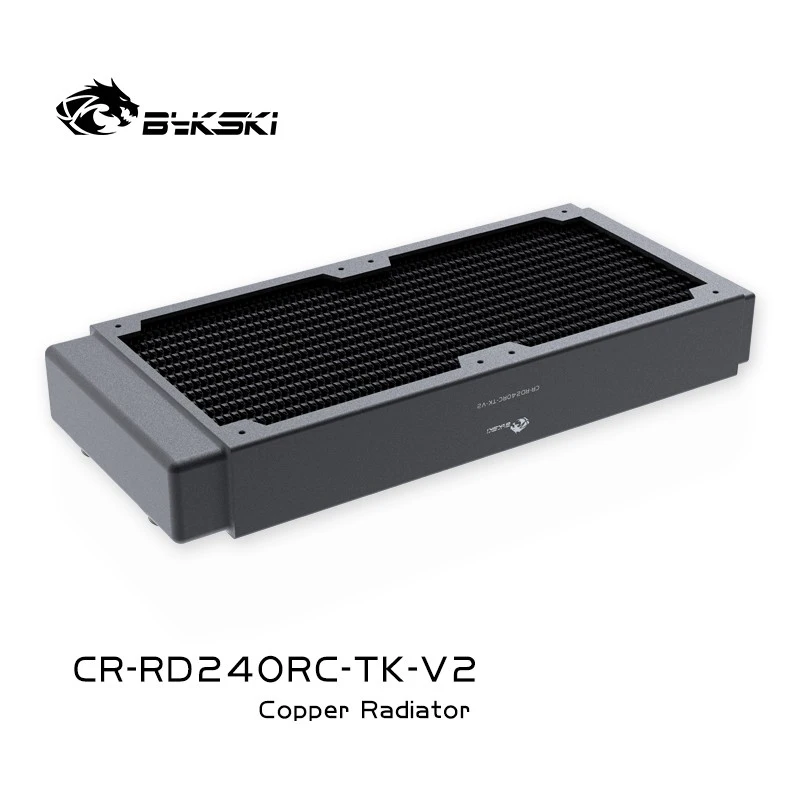 Bykski-single Row of Copper Radiator Refrigeração a Água Trocador de Calor Líquido Uso para 12cm Fans 40 mm Thick 120 mm 240 mm 360 mm 480 mm - Imagem 4