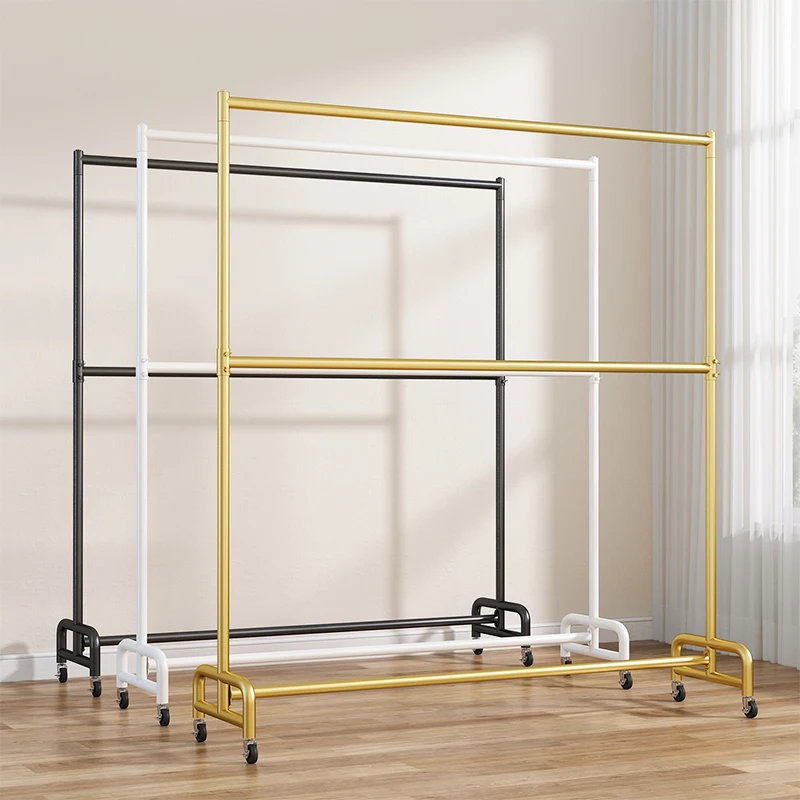 

Clothes rack floor folding bedroom home balcony rack simple single-pole
