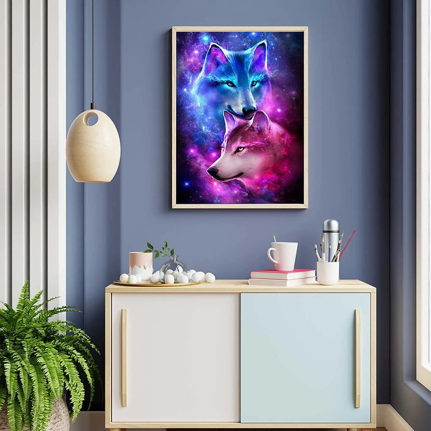 Wolf Diamond Painting Kits,3d Diamond Art Painting,anime Diamond Painting  For Aesthetic Room Decor