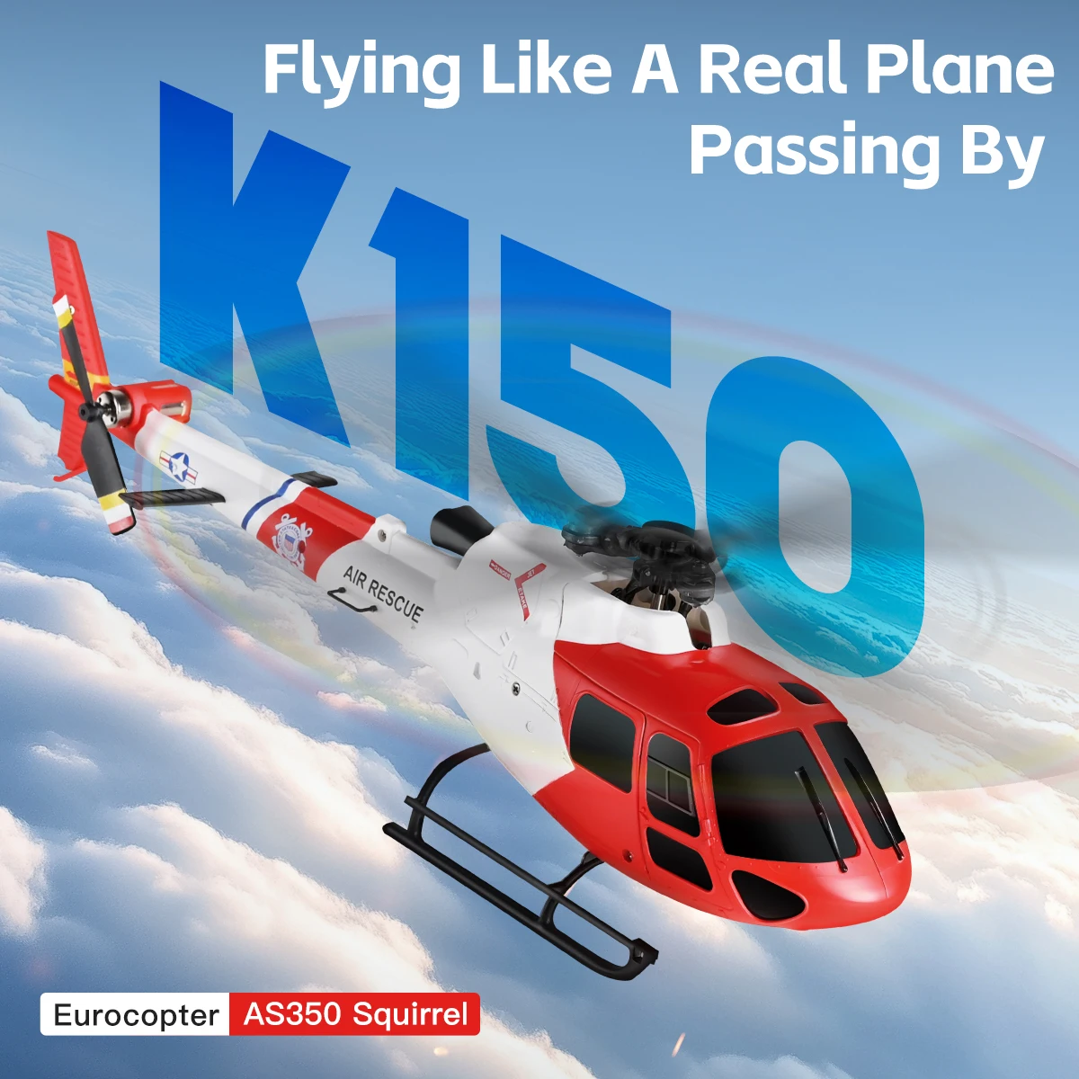 WLtoys K150 새로운 브러시리스 모터 RC 헬리콥터, 4채널, 6축 자이로스코프 헬리콥터, 모델 장난감, 소년을 위한 선물