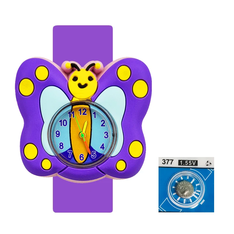 Colorful Cartoon Animal Slap Bracelet Watch for Kids - Perfect Birthday Gift