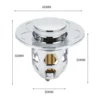 Pop Up Sink Drain Strainer Stainless Steel Sink Hair Catcher Sink Drain Plug for Basin Bathroom Tub 4