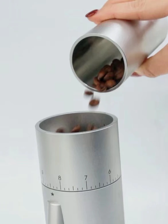 New Stype 38 MM Tin Coating Burr Coffe Grinder Electric Espresso Coffee Mill High Efficiency  Small Coffee Bean Grinding Machine 6