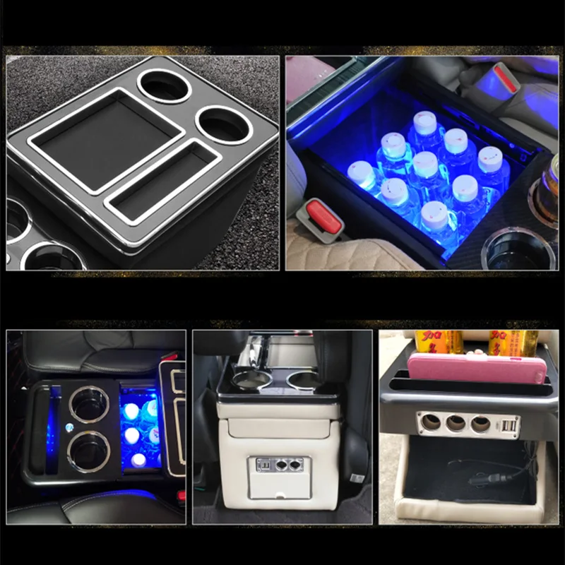 JINBZZON Console centrale con 7 colori luci a LED e ricarica senza fili