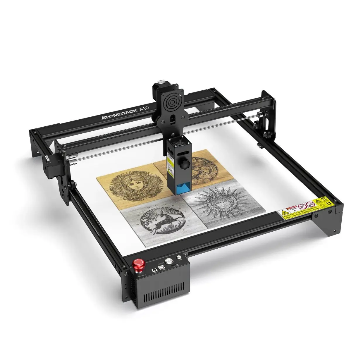 

ATOMSTACK A10 150W Effect CNC Laser Engraver Cutter Engraving Cutting Metal Arcylic Wood Leather 10W Laser Output Expansion Kit