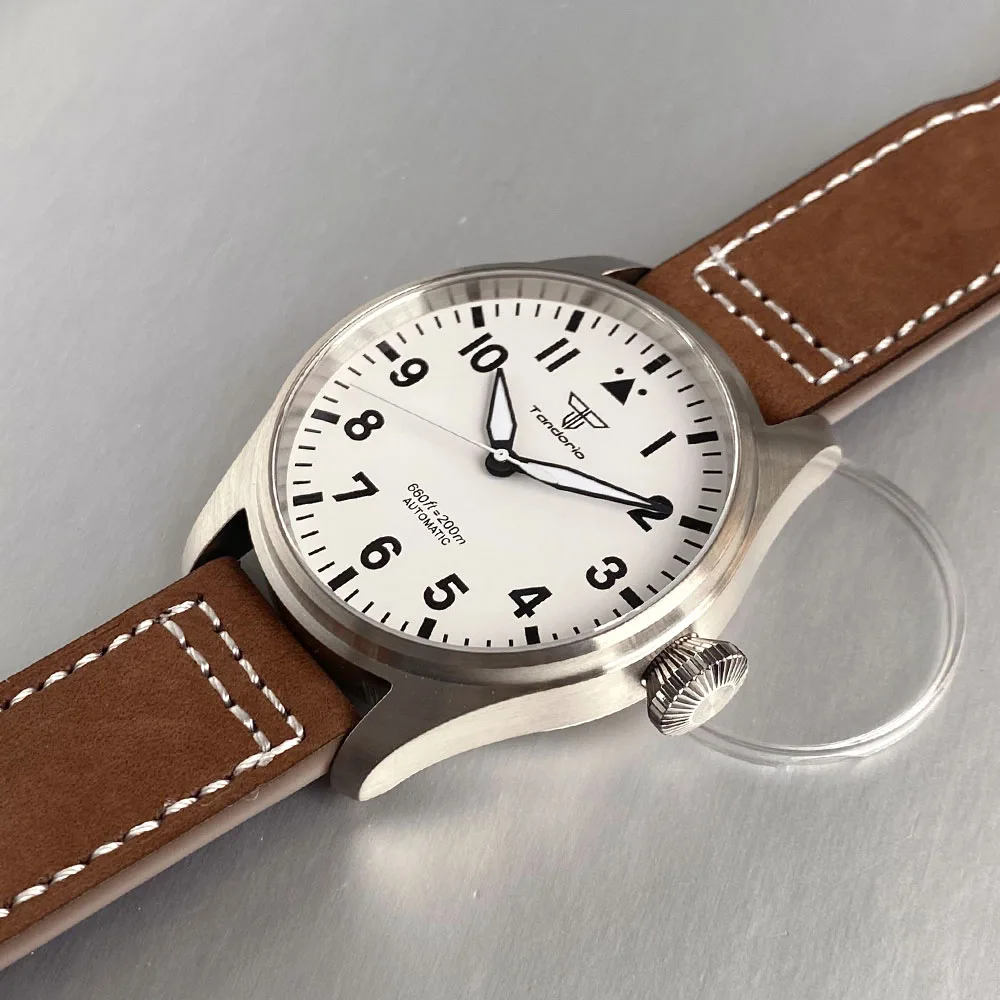 ラビラビ Simple White 12-Hours Arabic Numerals Dial Retro Sapphire 200m