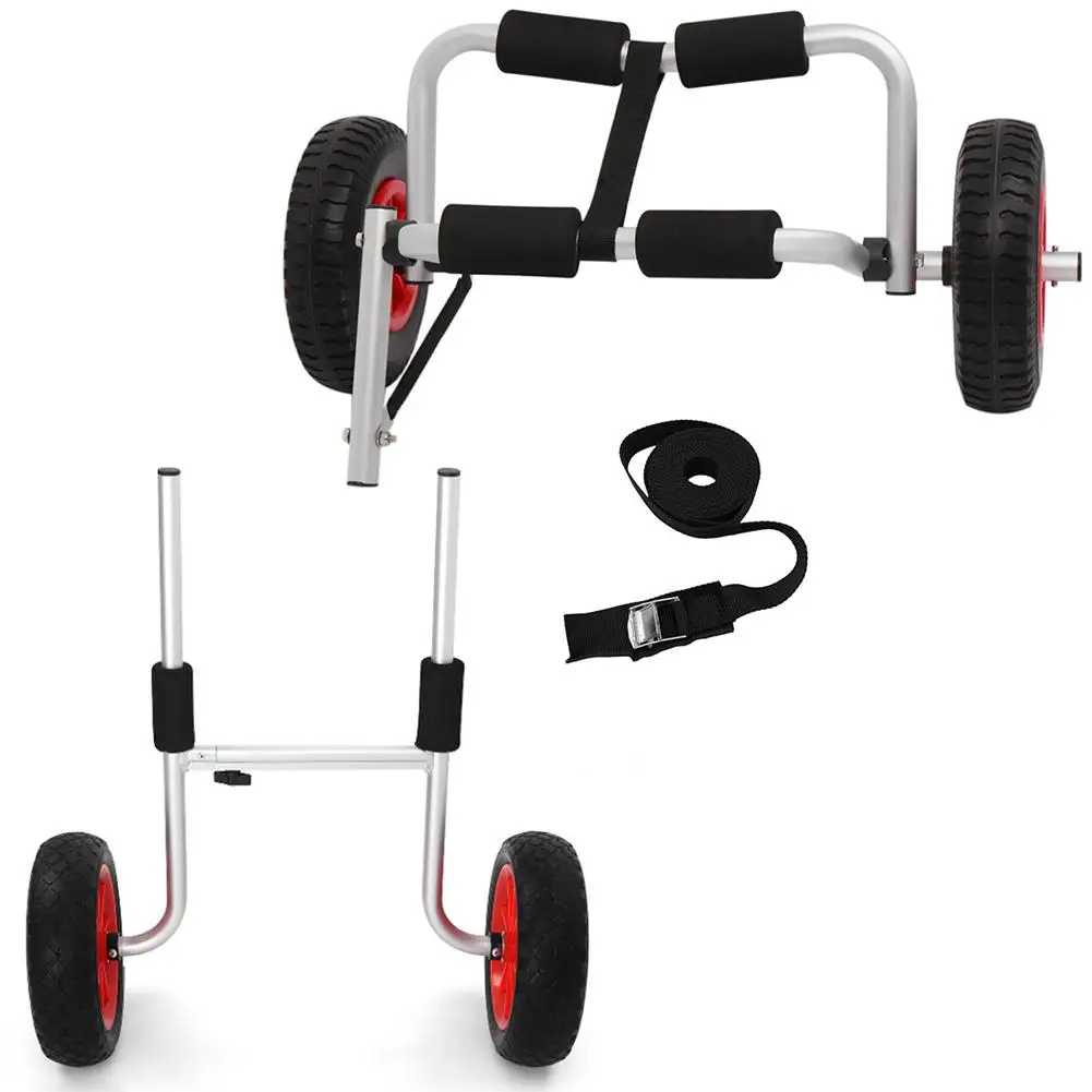 

Universal Trolley Boat Carrier Foldable Adjustable For Carrying Kayaks Canoes Paddleboards Float Mats Jon Boats Dropship