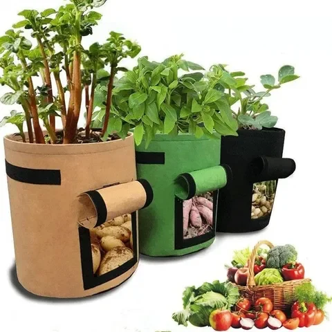 

Vegetable Tomato Potato Planting Bags Greenhouse Home Garden Flower Strawberry Mushroom Seedss Planter Pot Tools Plant Grow Bag