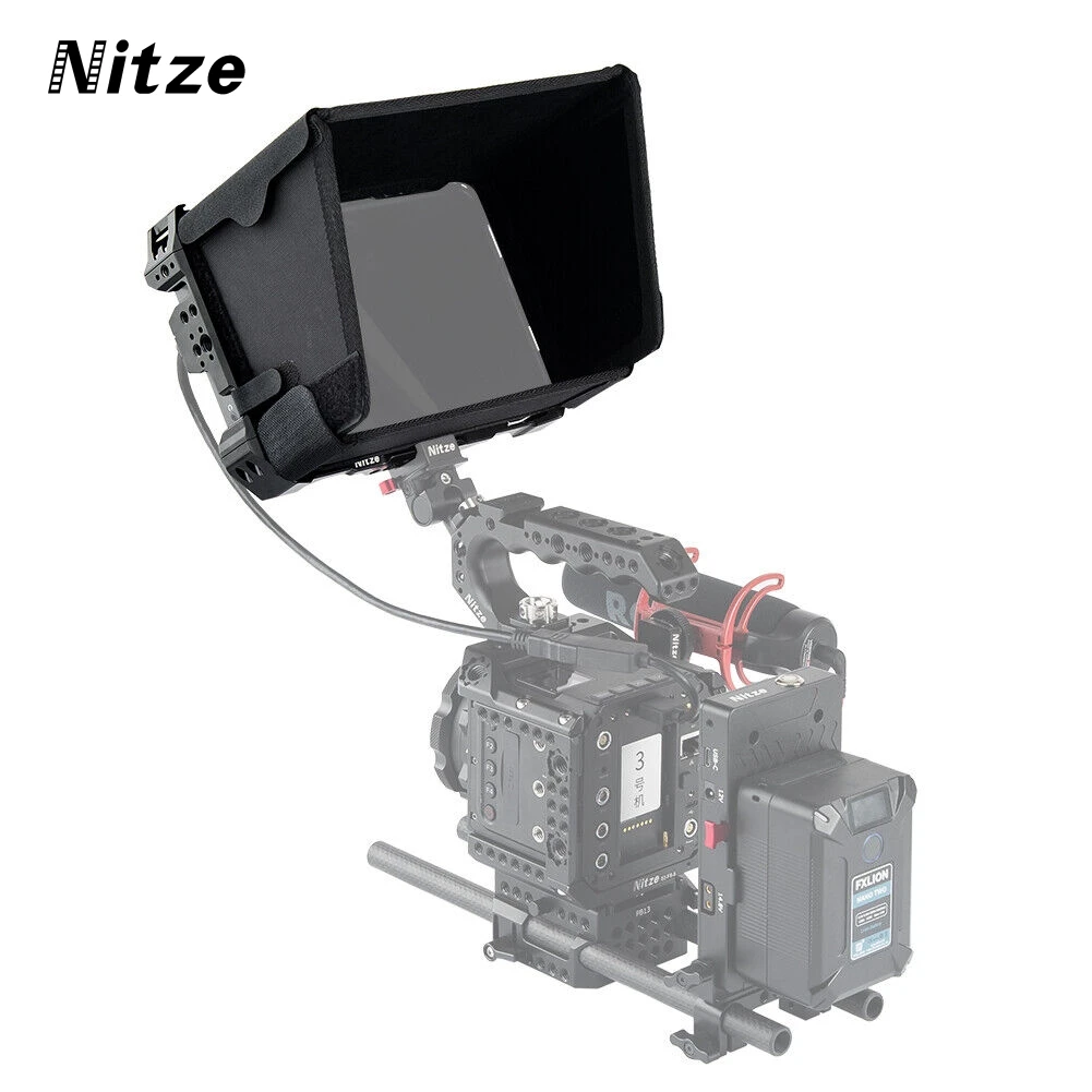 

Nitze JT-A01B Monitor Cage for Atomos SHINOBI 7’’ with Sunhood