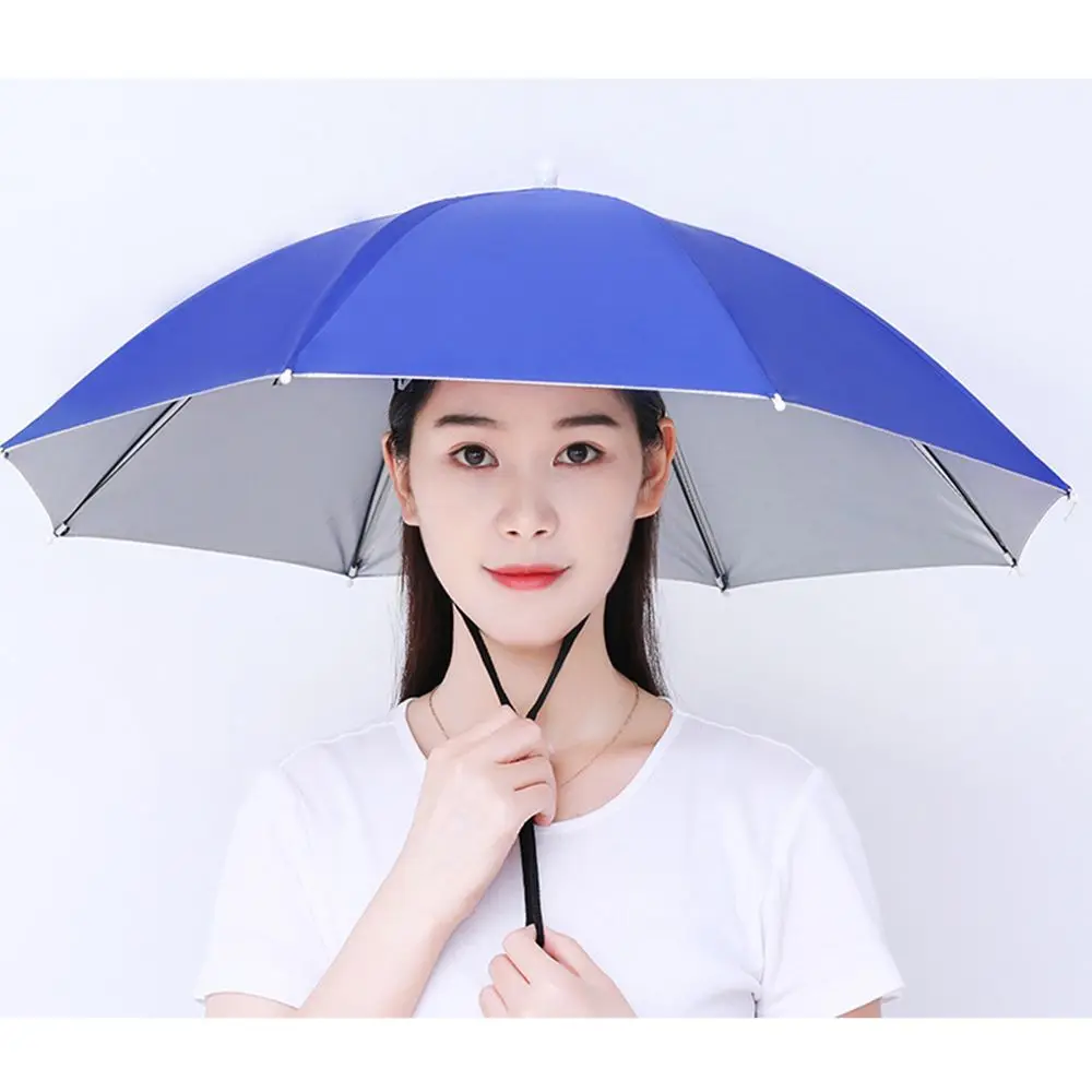Windproof Portable Umbrella Hat for Outdoor Sunshade and Rain Protection