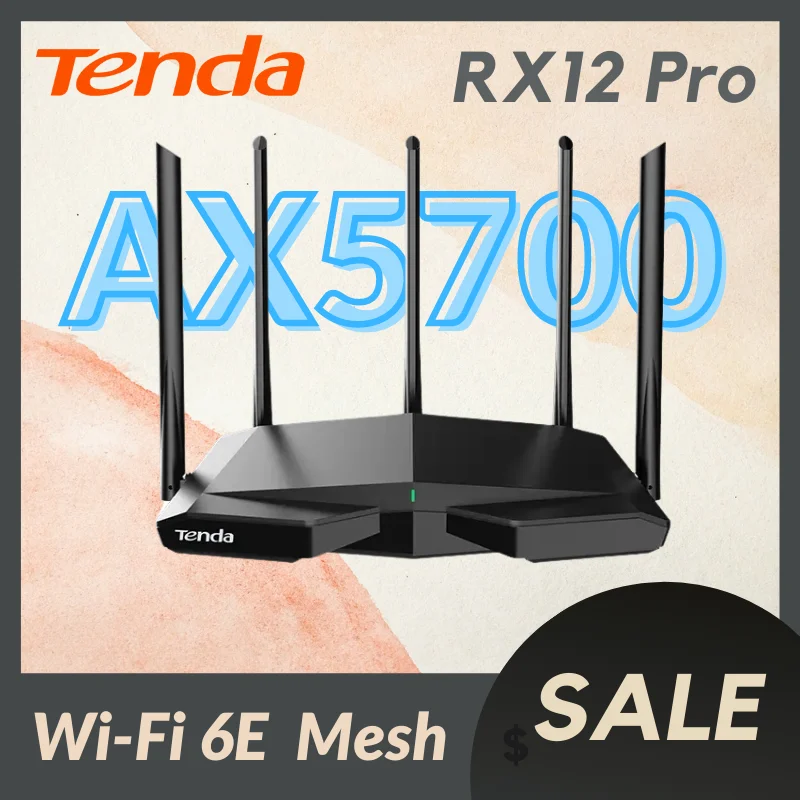 Tenda WiFi 6E Router RX9 AX3000 RX27 AX5700 Dual Band Wi-fi6 Router Mesh  Roteador Gigabit Ethernet pk xiaomi router Extender