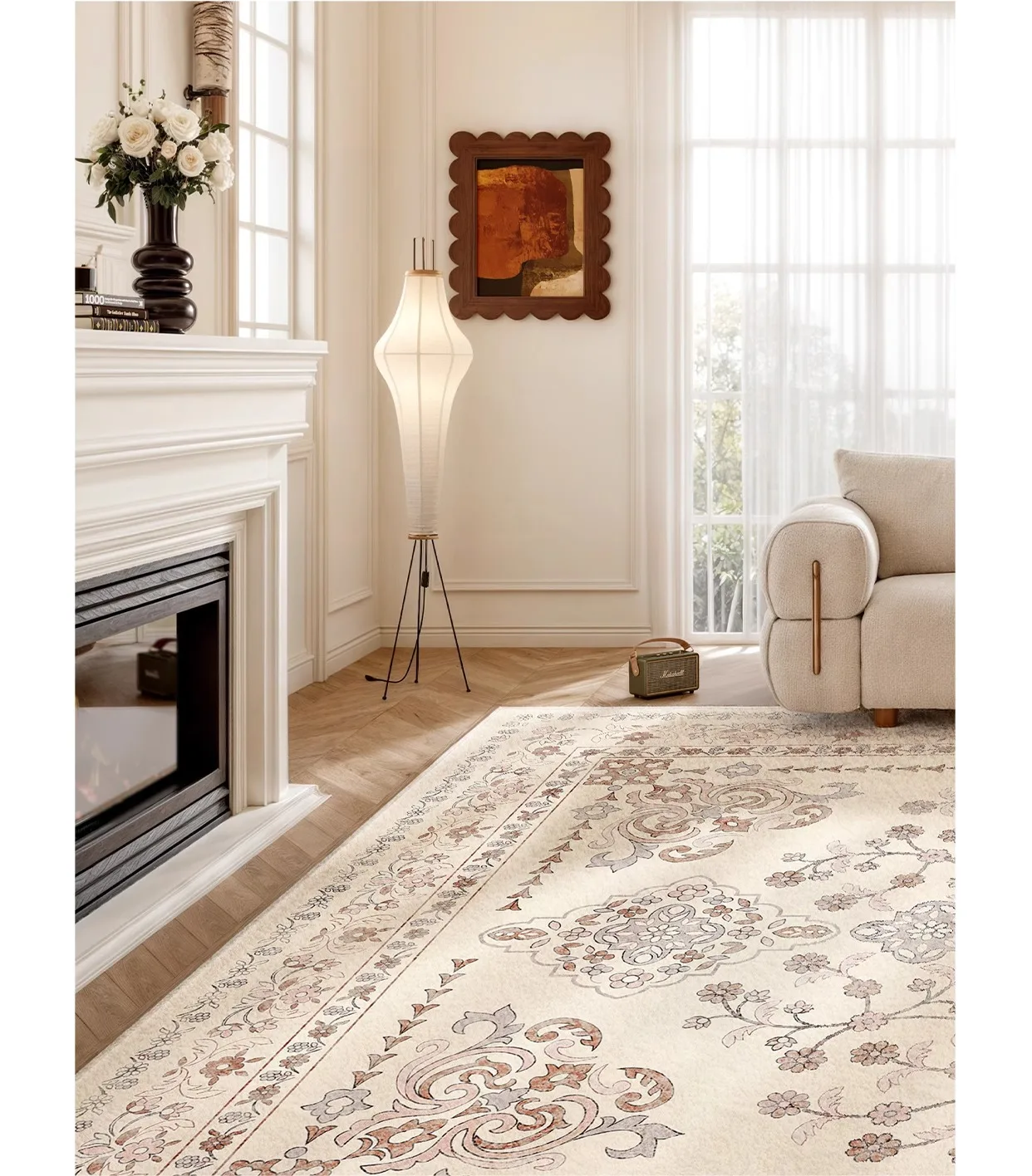 Living Room Carpet Retro French Plush Bedroom Rug Home Large Area Luxury High-end Custom Soft Coffee Table Floor Mats Tapete 양탄자