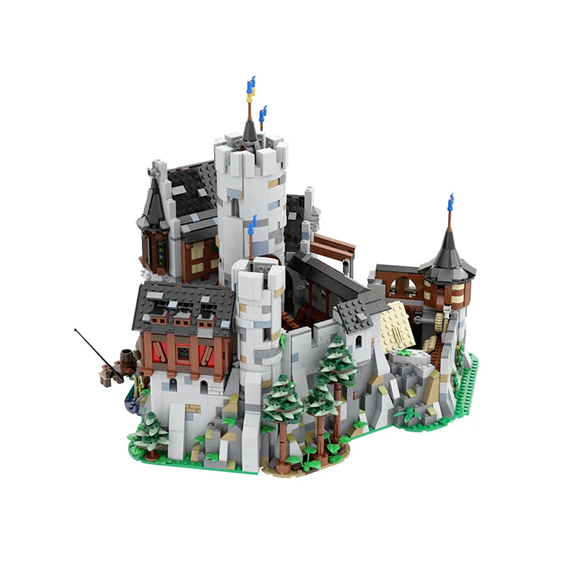 

MOC Building Blocks Kit The Medieval Germany Löwenstein Castle Defensive Architecture House Brick Toy For Children Birthday Gift