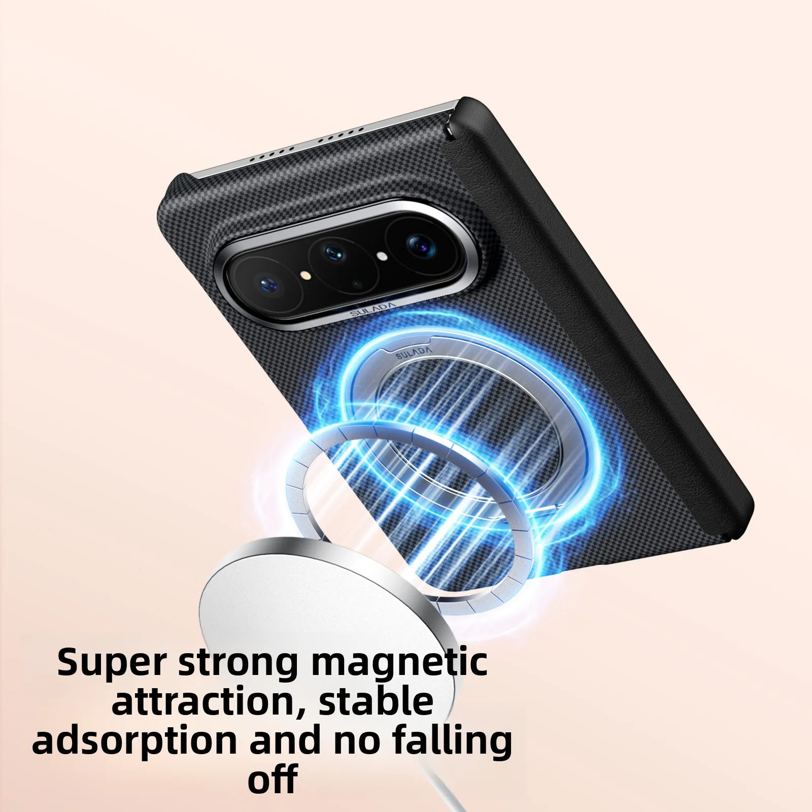 Magnetic 360° Rotating Stand Texture Skin Feel Shockproof Case with Dual Axis Protection
