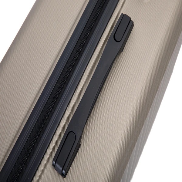 3 件套行李箱套装 ABS 轻便手提箱，带两个挂钩、万向轮、TSA 锁，(20/24/28) 金色-24