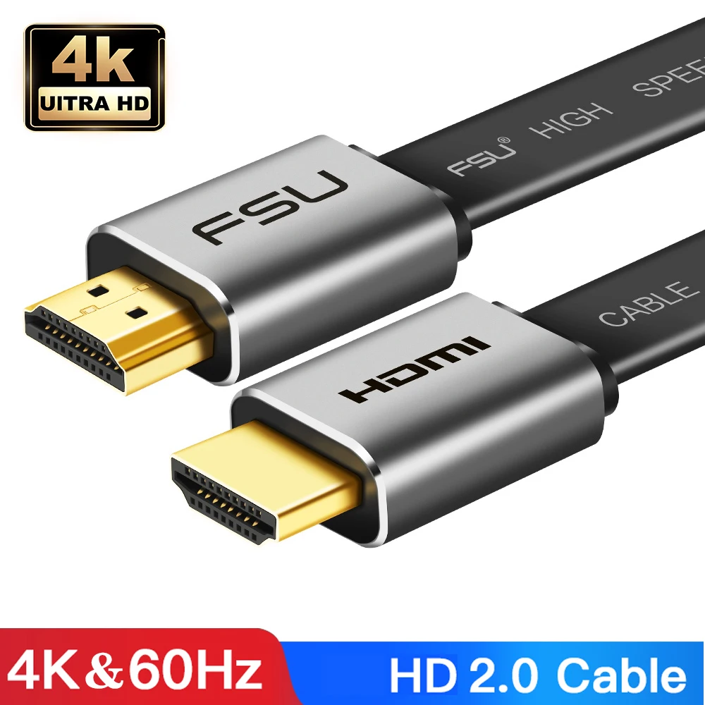 Commutateur répartiteur de câble compatible HDMI, rallonge de câble haute vitesse, budgétaire, ordinateur portable, PS4, vidéo cabo, câble HD, 4K * 2K, 60Hz