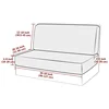 2Pcs/set Stretch RV Dinette Cushions Covers Jacquard Couch Cover Booth Seat Slipcovers RV Camper Car Bench Backrest Cover Decor 2