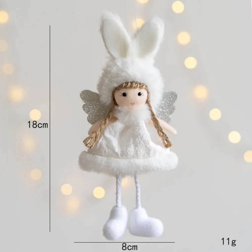 thumbnail image 1 of 2024 New Year Gift White Pink Christmas Angel Doll Tree Ornament Xmas Decoration for Home Natal Navidad Cute Holiday Gift Decor, 1 of 5
