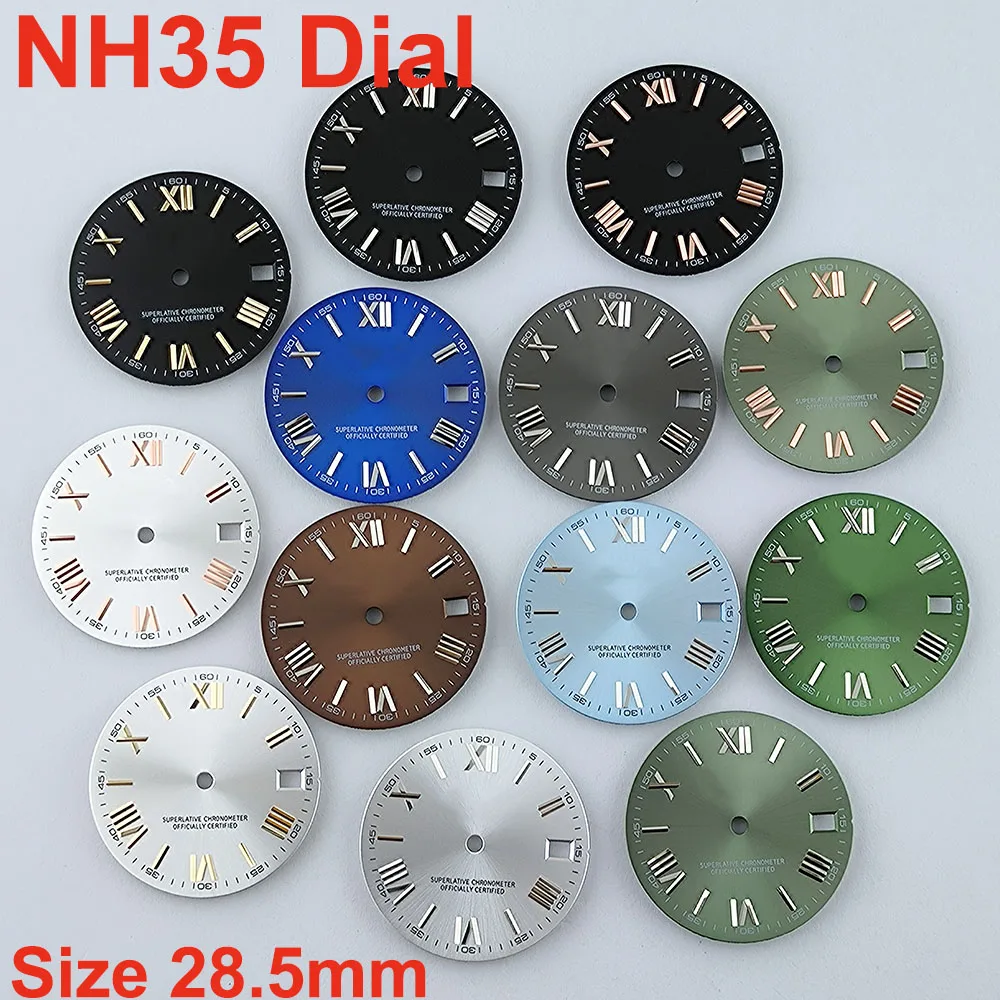 

28.5mm NH35 dial S dial Rome letters dial fit NH35 NH36 movements watch accessories repair tool