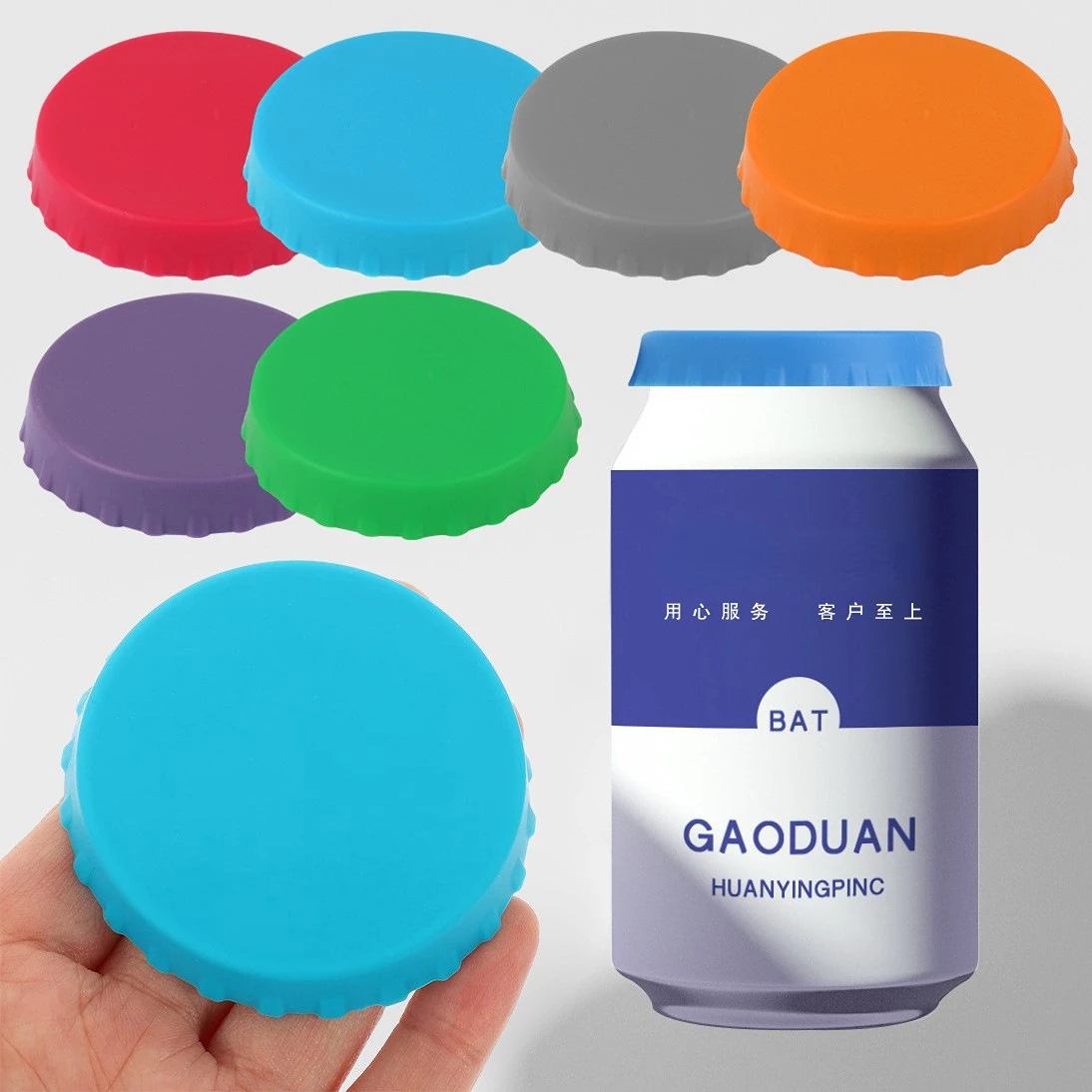 

6Pcs Silicone Can Covers Soda Water Cup Lid Multi-color Beverage Can Protector Beer Bottle Cap Tin Can Soda Coke Leak-Proof Cap