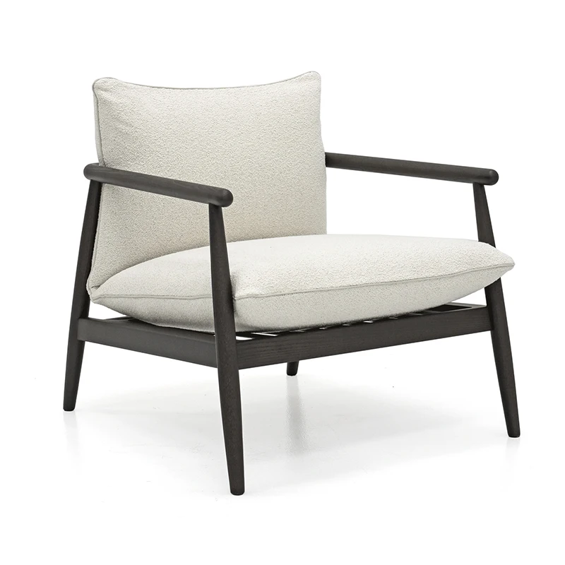 

Nordic modern Chaise Minimalist Designed fabric Single Sofa Accent Chair for living room