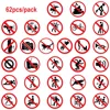 62 Funny no sign stickers, luggage, notebook, guitar, skateboard, waterproof PVC graffiti stickers 3