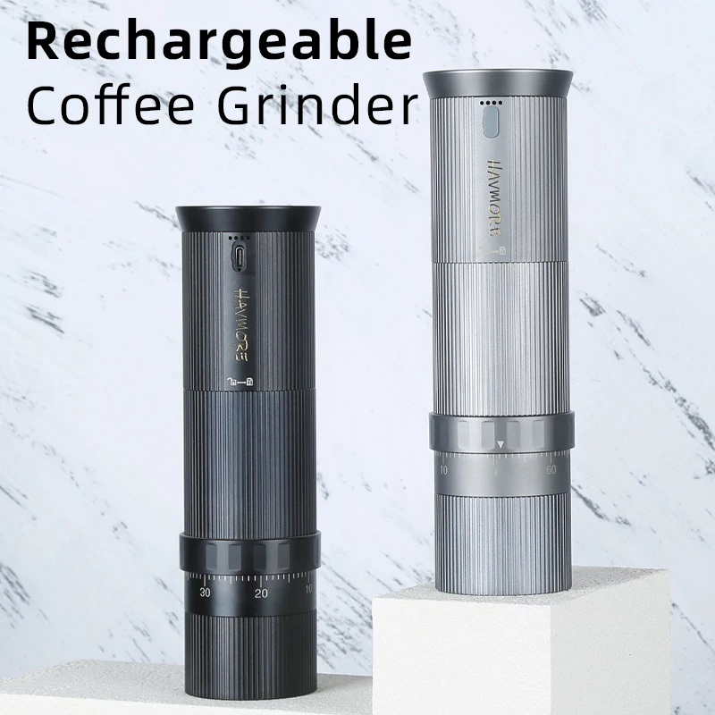 New Rechargeable Auto Espresso Barista CNC Conical Burr Coffee Bean Grinder Machine