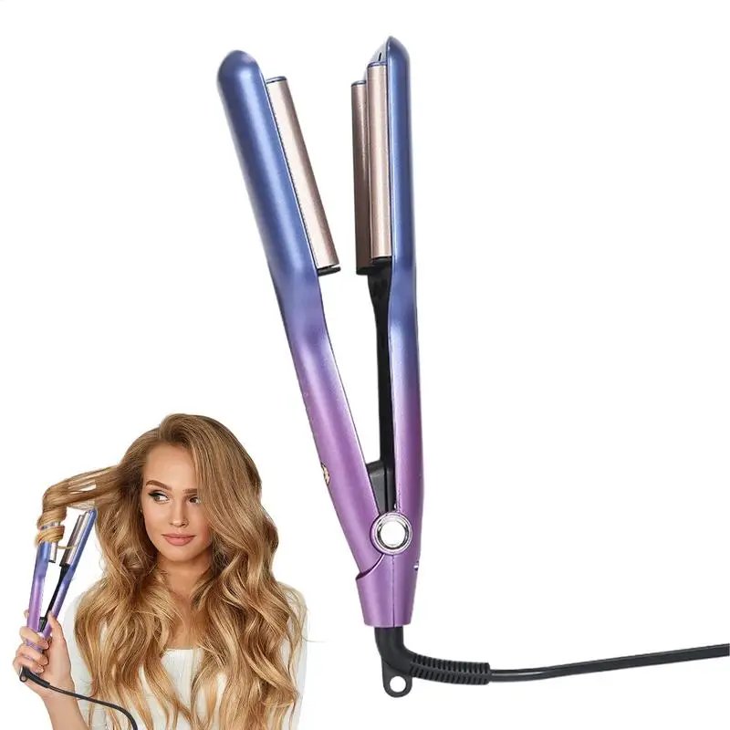 Waver Curling Iron 5 Temp Settings Ceramic Curling Wand Fast Heating Wavy Hair Curler Anti-Scald Hair Tool for All Types