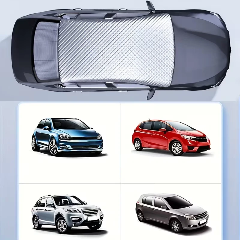 Auto-Sonnenschutzabdeckung, universeller UV-Schutz, Wärmeisolierung, Sonnenblende für Auto, SUV, Windschutzscheiben-Sonnenschutz mit Befestigungsgurten
