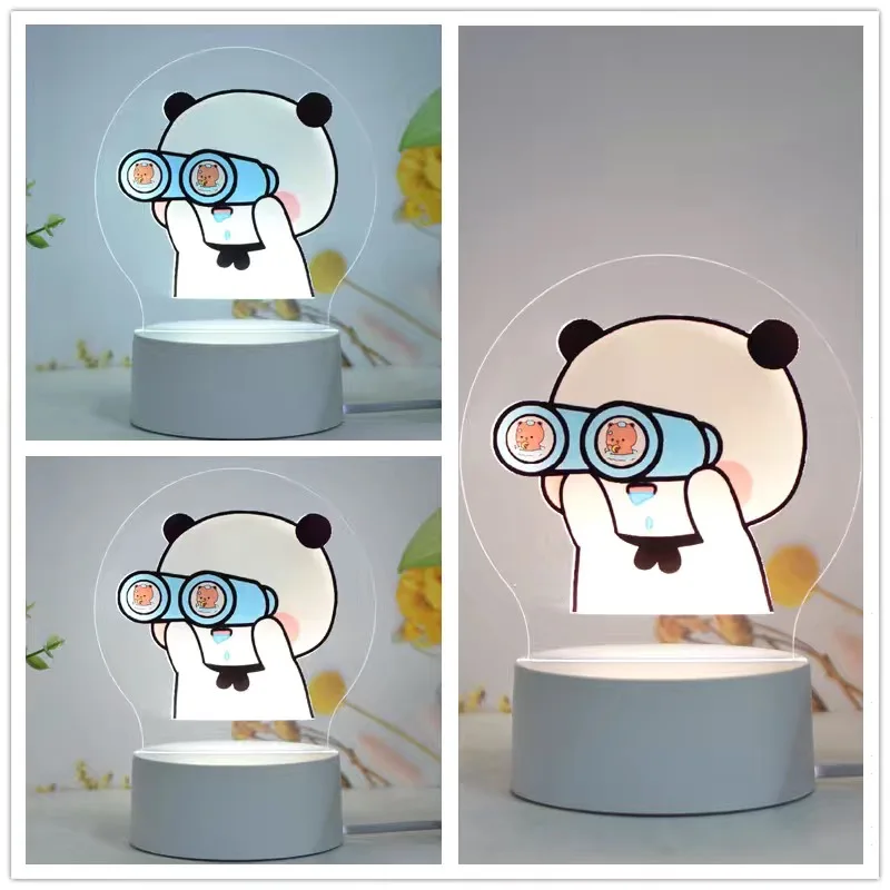 

Светодиодная подсветка Bubu Dudu, ночник с дистанционным управлением, медведь, панда, фигурки, USB, 16 цветов, регулируемый мультяшный Домашний Декоративный Рождественский подарок