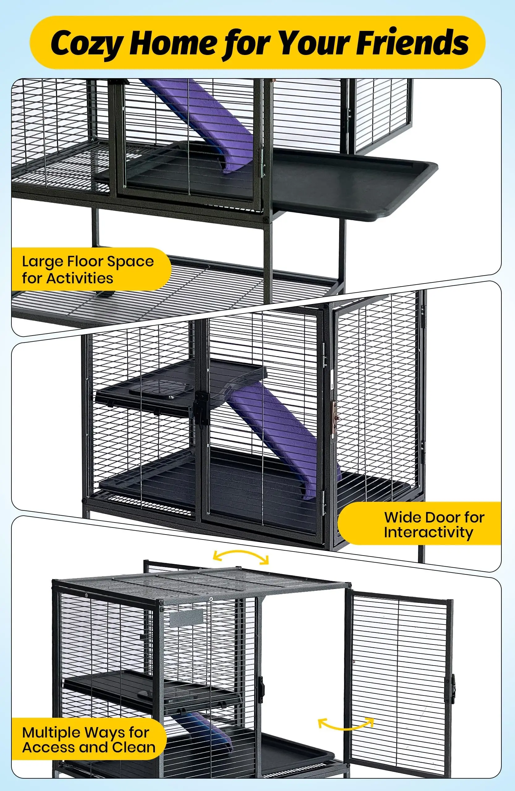 Multi-Level Small Animal Cage 4