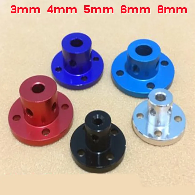 1 sets Aluminum Alloy Flange Coupling Coupler 3mm 4mm 5mm 6mm 8mm Purple Seat Axle Shaft Support 1set 3D printer Accessories