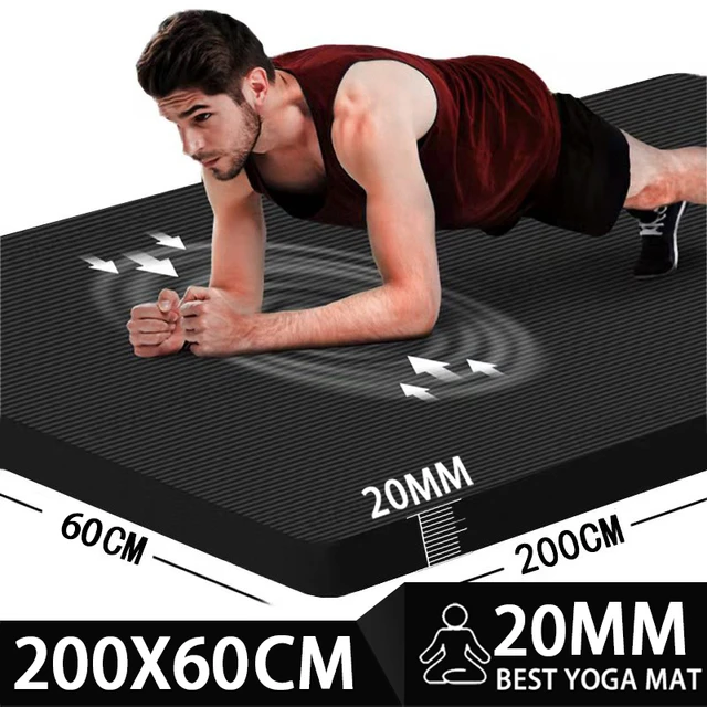 Mat For Garage Gymhigh-density Nbr Yoga Mat - Non-slip, Thick Exercise Mat  For Home Gym
