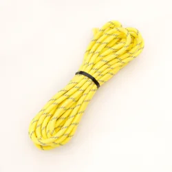Reflective Multi - Color Polyester Rope for DIY Crafts & Accessories - 5m, 5mm (YELLOW)