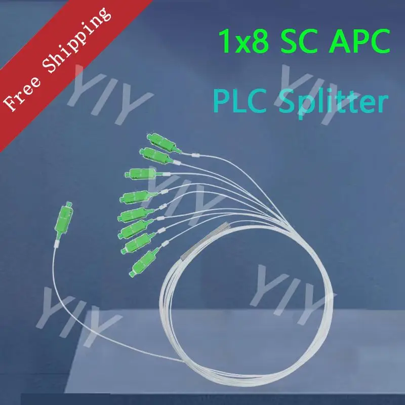 Plc Optical Splitter Sc Apc 1X8 Ftth Fiber Optic Splitter Fbt Optical Coupler Singlemode Simplex Steel Pipe
