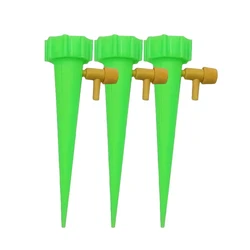 Plant Self - Watering Spikes with Adjustable Drip Irrigation for Home and Patio Flowers (3pcs green)