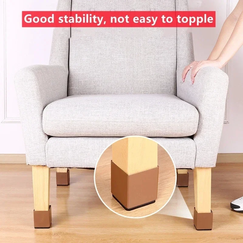 4-Piece Furniture Leg Pads Set - Sofa & Table Height Boosters, Cushioned Non-Slip Raising Mats