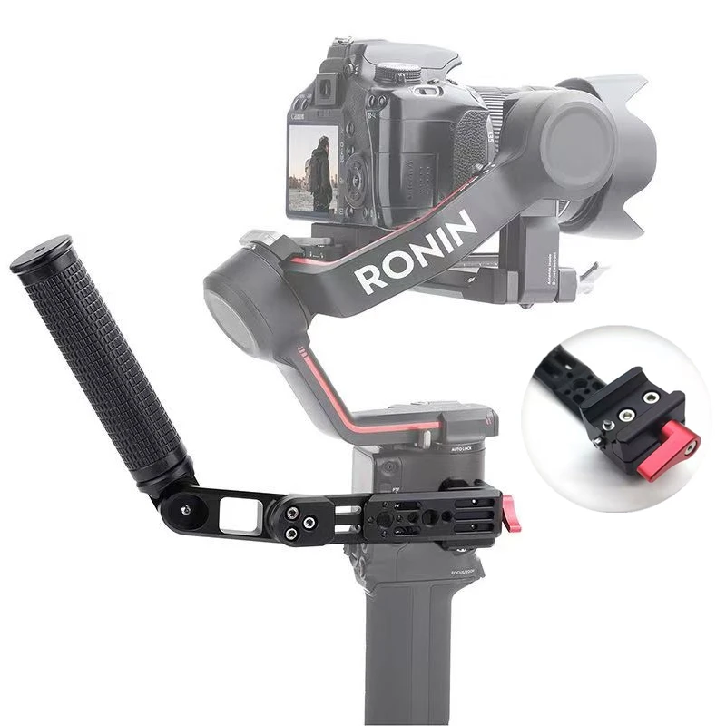 thumbnail image 2 of Universal Aluminum Alloy Gimbal Extention Bar Bracket Handheld Stabilizer Accessories With Numerous 14in 38in Threaded Holes 2 Cold Shoe Mounts 14in Screw Compatible With Dji Ronin S3rs3 Pror I5359605456 2 of 13
