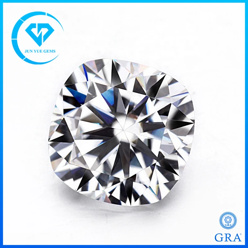 Real D Color Cushion Cut Moissanite Pietra Sciolta Con Certificato 0.5-5.0Ct Moissanite Lab Diamond Pass Tester Con Rapporto Gra