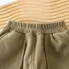 Children Velvet Pants Autumn Winter New Solid Color Boys Kids Thick Warm Sports Trousers Simple Fashion Korean Girls Baby Pants 6